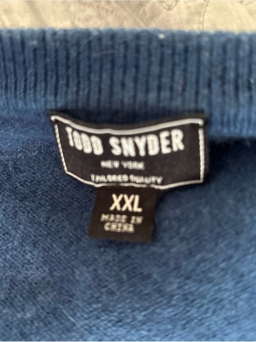 Todd Snyder Navy Blue Crewneck Cashmere Sweater